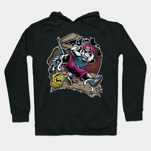 Hip Hop Panda - Dancing Panda - Break Dancing Panda Hoodie by Printaha